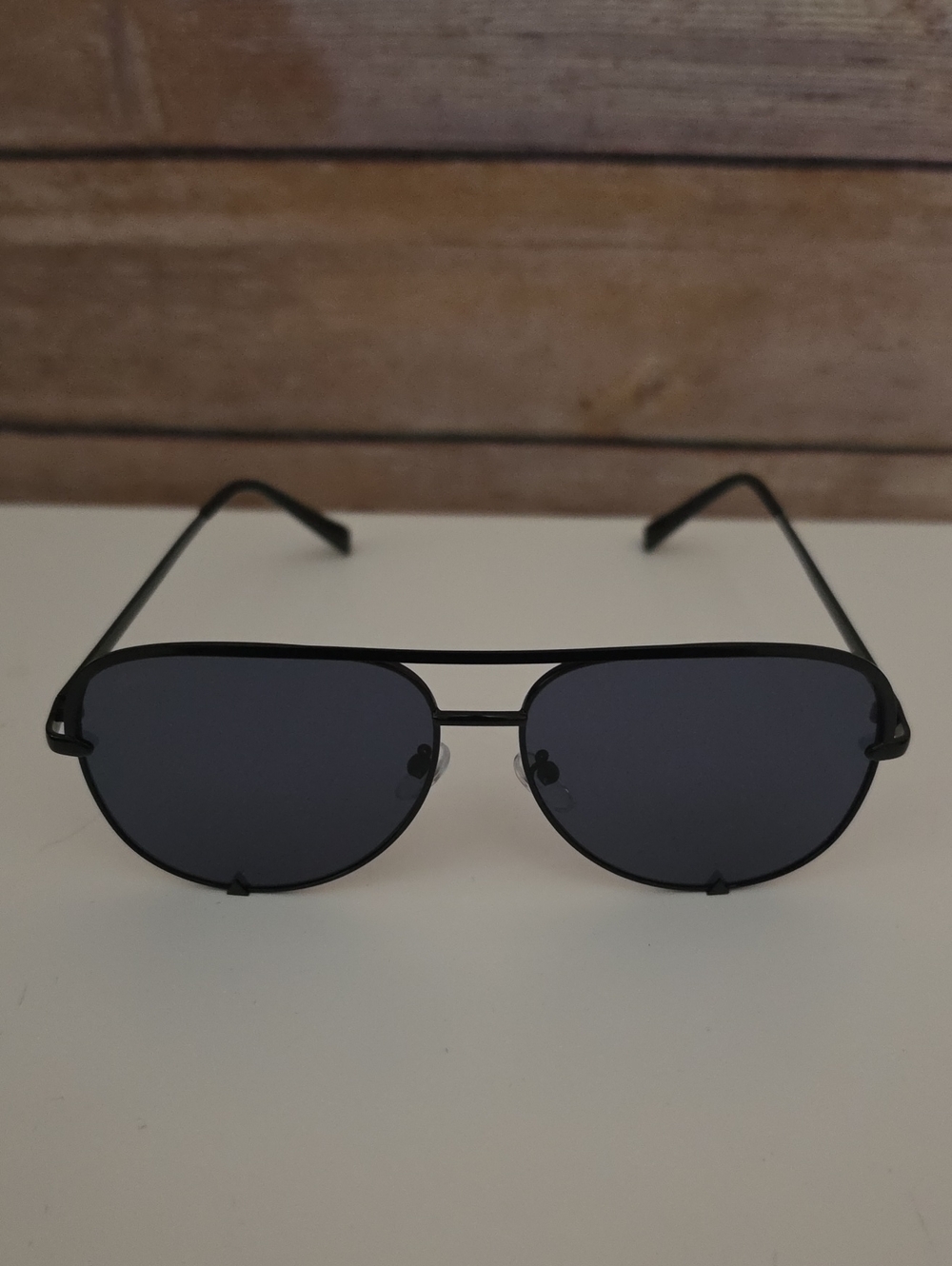 Julia Rose Aviator Black Sunglasses